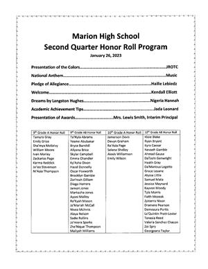 Honor Roll Program