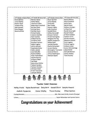 Honor Roll Program