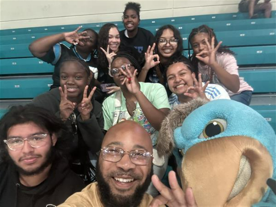 Lady Aucs with Chauncey at CCU